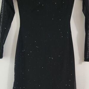 Elegant Black Long Sleeve Dress